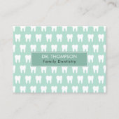 歯医者の歯のロゴ歯科QRコードソーシャルメディア 名刺 (正面)