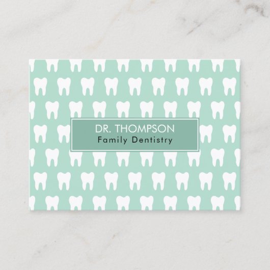 歯医者の歯のロゴ歯科QRコードソーシャルメディア 名刺 (正面)