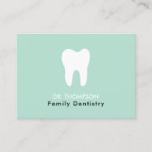 歯医者の歯のロゴ歯科QRコードソーシャルメディア 名刺 (正面)