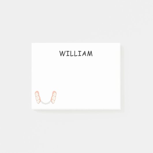 歯医者の歯のロゴ ポストイット (正面)