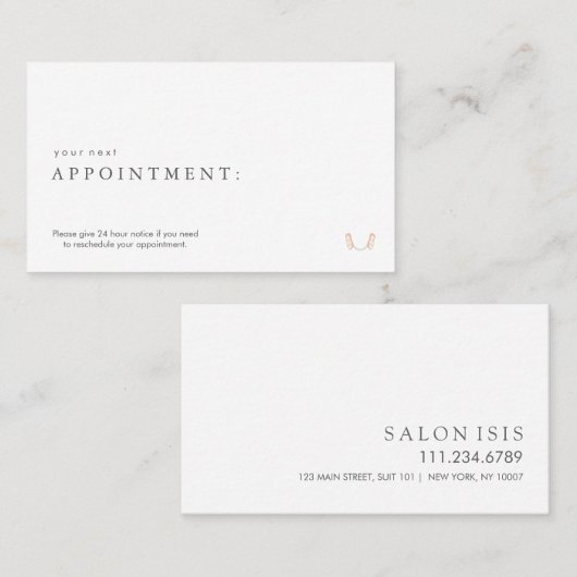 歯医者の歯のロゴ 予約カード (正面/裏面)