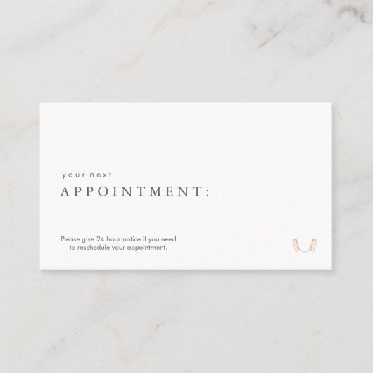 歯医者の歯のロゴ 予約カード (正面)