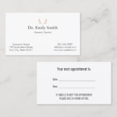 歯医者の歯のロゴ 予約カード (正面/裏面)