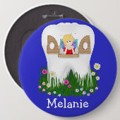 歯医者の歯の妖精 缶バッジ (正面&裏面)