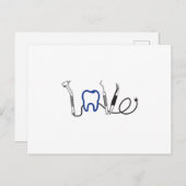 歯医者の歯の歯の愛の贈りおもしろい物 ポストカード (正面/裏面)