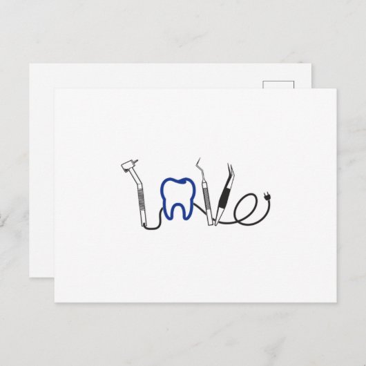 歯医者の歯の歯の愛の贈りおもしろい物 ポストカード (正面/裏面)