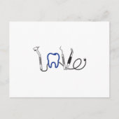 歯医者の歯の歯の愛の贈りおもしろい物 ポストカード (正面)