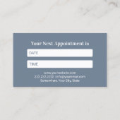 歯医者の歯ほこりっぽいブルーデンタルケアクリニック 予約カード (裏面)