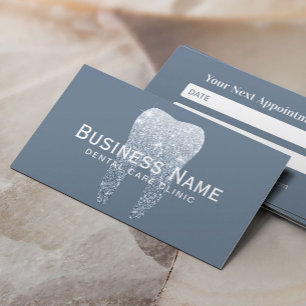 歯医者の歯ほこりっぽいブルーデンタルケアクリニック 予約カード