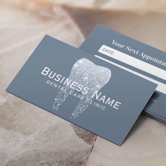 歯医者の歯ほこりっぽいブルーデンタルケアクリニック 予約カード