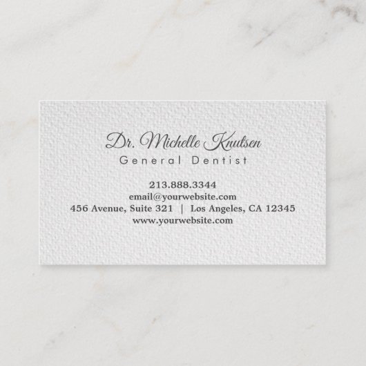 歯医者の歯プロフェッショナルデンタルケア事務所 名刺 (裏面)