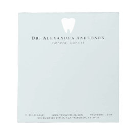 歯医者の歯ライトブルー ノートパッド