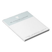 歯医者の歯ライトブルー&ホワイト ノートパッド (アングル)