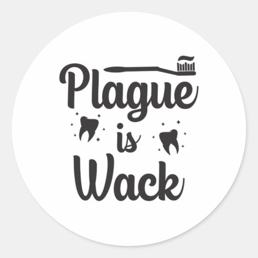 歯医者の歯歯の歯贈りおもしろい物 ラウンドシール (正面)