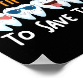 歯医者の歯科は歯に美しい日救だ ポスター (角)