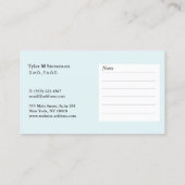 歯医者の歯科アポイントメントのアラーム 予約カード (裏面)