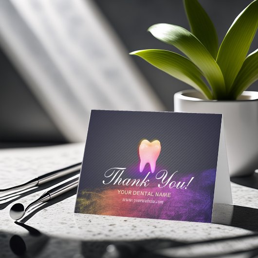 歯医者の歯科バラ金ゴールド歯ありがとう サンキューカード