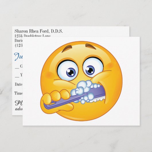歯医者の歯科用注意喚起はがき – SRF ポストカード (正面/裏面)