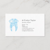 歯医者の歯科診療歯美白スマイル冠 名刺 (裏面)