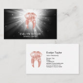 歯医者の歯科診療歯美白スマイル冠 名刺 (正面/裏面)