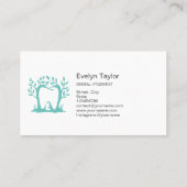 歯医者の歯科診療歯美白スマイル冠 名刺 (裏面)