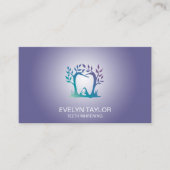 歯医者の歯科診療歯美白スマイル冠 名刺 (正面)