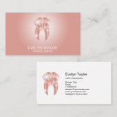 歯医者の歯科診療歯美白スマイル冠 名刺 (正面/裏面)