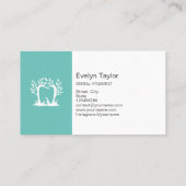 歯医者の歯科診療歯美白スマイル冠 名刺 (裏面)