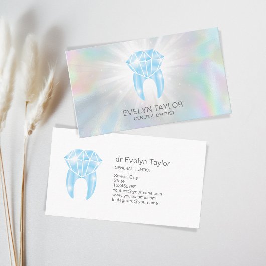 歯医者の歯科診療歯美白スマイル冠 名刺