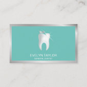 歯医者の歯科診療歯美白スマイル冠 名刺 (正面)