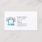 歯医者の歯科診療歯美白スマイル冠 名刺 (裏面)