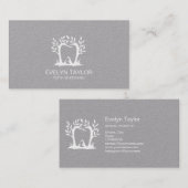 歯医者の歯科診療歯美白スマイル冠 名刺 (正面/裏面)