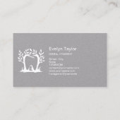 歯医者の歯科診療歯美白スマイル冠 名刺 (裏面)