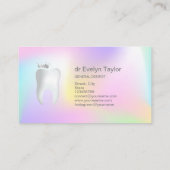 歯医者の歯科診療歯美白スマイル冠 名刺 (裏面)