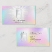 歯医者の歯科診療歯美白スマイル冠 名刺 (正面/裏面)