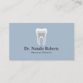 歯医者の歯解剖学のロゴほこりっぽいブルーデンタルケア 予約カード (正面)
