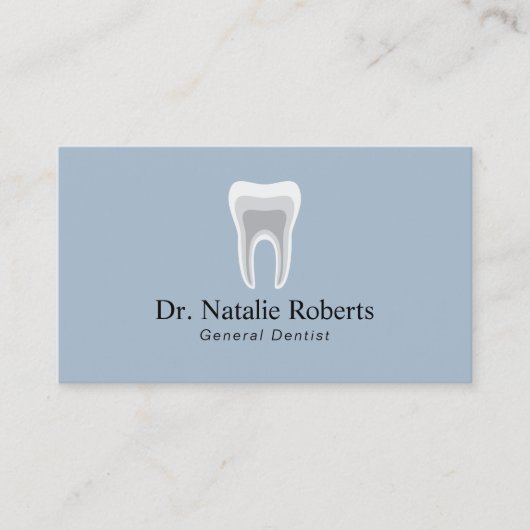 歯医者の歯解剖学のロゴほこりっぽいブルーデンタルケア 予約カード (正面)