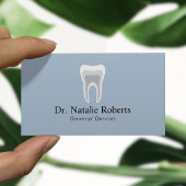 歯医者の歯解剖学のロゴほこりっぽいブルーデンタルケア 予約カード