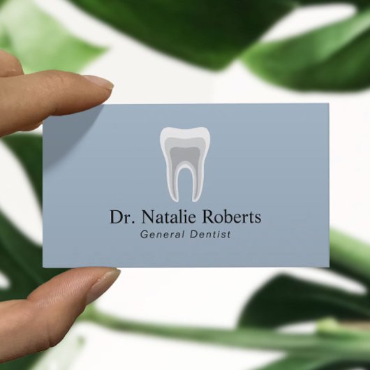 歯医者の歯解剖学のロゴほこりっぽいブルーデンタルケア 予約カード