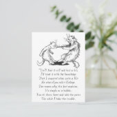 歯医者の猫の歯を抜く ポストカード (スタンド正面)