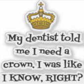 歯医者の王冠 シール (正面)