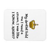 歯医者の王冠 マグネット (横)