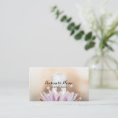 歯医者の白歯とロータスフラワーデンタル 予約カード (スタンド正面)