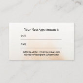 歯医者の白歯とロータスフラワーデンタル 予約カード (裏面)