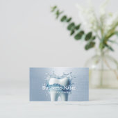 歯医者の白歯ライトブルーフェイクメタル歯科 予約カード (スタンド正面)