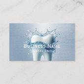 歯医者の白歯ライトブルーフェイクメタル歯科 予約カード (正面)