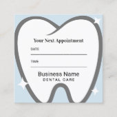 歯医者の白歯歯科医院アポイントメント 予約カード (正面)