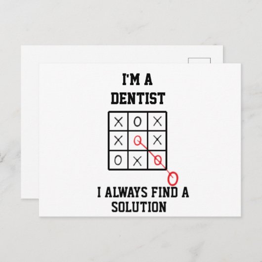 歯医者の私はいつも解決策のはがきを見つける ポストカード (正面/裏面)