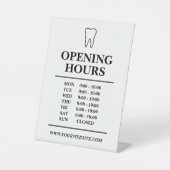 歯医者の診療時間カウンター 台座サイン (正面)