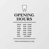 歯医者の診療時間テンプレート ウィンドウサイン (シート)